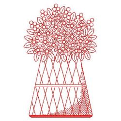 Redwork Flower Basket 06(Lg)