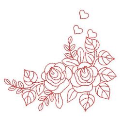 Redwork Roses 01(Md) machine embroidery designs