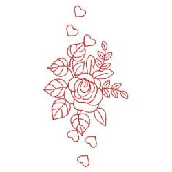 Redwork Roses 02(Md) machine embroidery designs