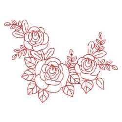 Redwork Roses 04(Sm) machine embroidery designs