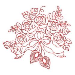 Redwork Roses 06(Sm) machine embroidery designs