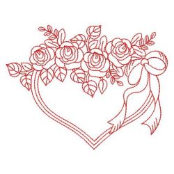 Redwork Roses 07(Md) machine embroidery designs
