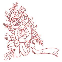 Redwork Roses 09(Lg) machine embroidery designs