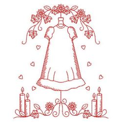 Redwork Christening 01(Md) machine embroidery designs
