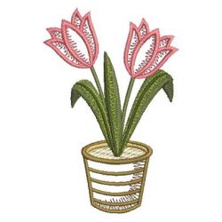 Vintage Tulips 01 machine embroidery designs