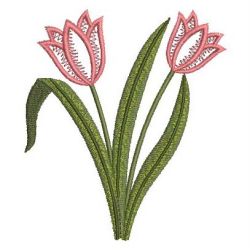 Vintage Tulips 07 machine embroidery designs