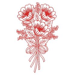 Redwork Poppy 02(Sm) machine embroidery designs