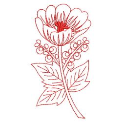 Redwork Poppy 04(Sm) machine embroidery designs