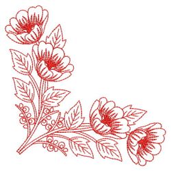 Redwork Poppy 05(Sm) machine embroidery designs