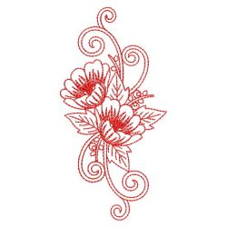 Redwork Poppy 07(Sm) machine embroidery designs