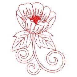 Redwork Poppy 08(Sm) machine embroidery designs