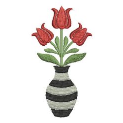 Folk Art Tulips 1 machine embroidery designs