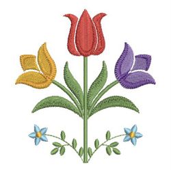 Folk Art Tulips 1 05 machine embroidery designs