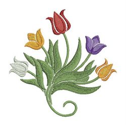 Folk Art Tulips 1 07 machine embroidery designs