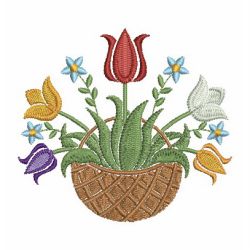 Folk Art Tulips 1 08 machine embroidery designs