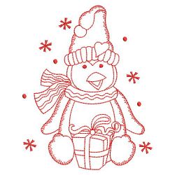 Redwork Cute Penguin 02(Lg) machine embroidery designs