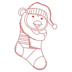 Redwork Cute Penguin 06(Lg) machine embroidery designs