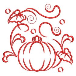 Redwork Pumpkin 01(Md) machine embroidery designs