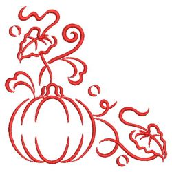 Redwork Pumpkin 02(Sm) machine embroidery designs