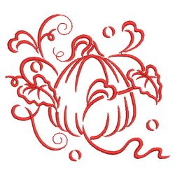 Redwork Pumpkin 03(Sm) machine embroidery designs