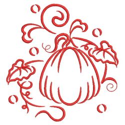 Redwork Pumpkin 06(Sm) machine embroidery designs