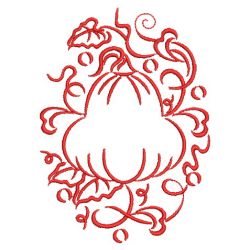 Redwork Pumpkin 11(Md) machine embroidery designs