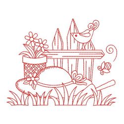 Redwork Garden 03(Md) machine embroidery designs