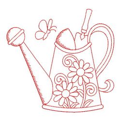 Redwork Garden 08(Lg) machine embroidery designs