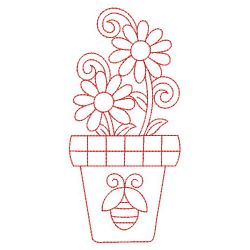 Redwork Garden 09(Lg) machine embroidery designs