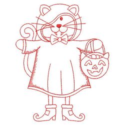 Redwork Halloween Cats 07(Md) machine embroidery designs