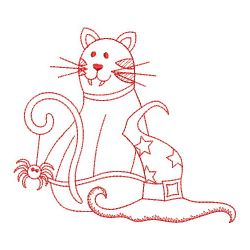 Redwork Halloween Cats 09(Md) machine embroidery designs