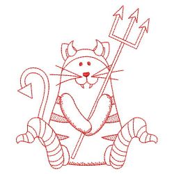 Redwork Halloween Cats 10(Md) machine embroidery designs