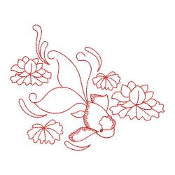 Redwork Goldfish 07(Sm) machine embroidery designs