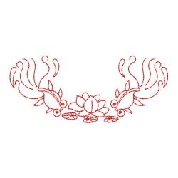 Redwork Goldfish 09(Lg) machine embroidery designs
