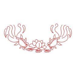 Redwork Goldfish 09(Lg) machine embroidery designs