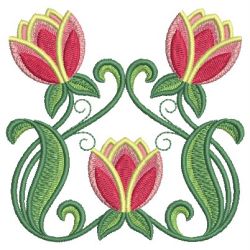 Art Nouveau Tulips 01 machine embroidery designs