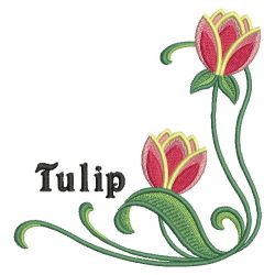 Art Nouveau Tulips 02 machine embroidery designs