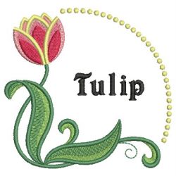 Art Nouveau Tulips 04 machine embroidery designs
