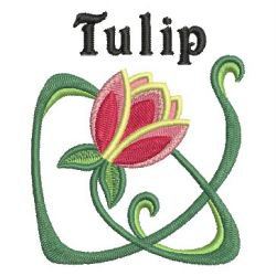 Art Nouveau Tulips 05 machine embroidery designs