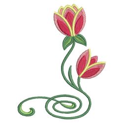 Art Nouveau Tulips 09 machine embroidery designs