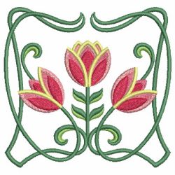 Art Nouveau Tulips 12 machine embroidery designs