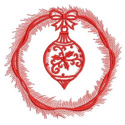 Redwork Christmas Ornaments 01(Lg) machine embroidery designs