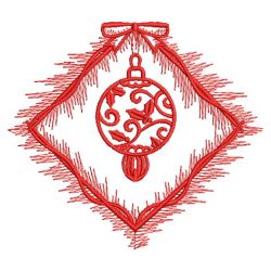 Redwork Christmas Ornaments 04(Md) machine embroidery designs