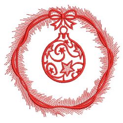 Redwork Christmas Ornaments 05(Md) machine embroidery designs