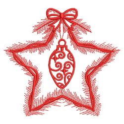 Redwork Christmas Ornaments 07(Lg) machine embroidery designs