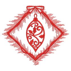 Redwork Christmas Ornaments 08(Sm) machine embroidery designs