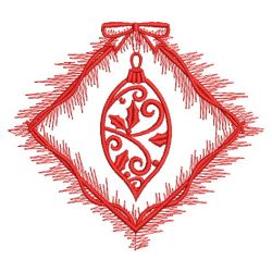 Redwork Christmas Ornaments 08(Sm)