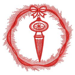 Redwork Christmas Ornaments 09(Md) machine embroidery designs