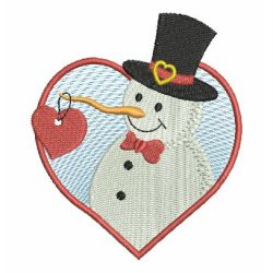 Snowman Love 02 machine embroidery designs