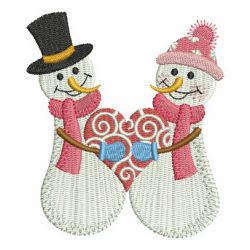 Snowman Love 05 machine embroidery designs